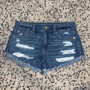 Medium Wash Tomgirl Shortie Denim Shorts